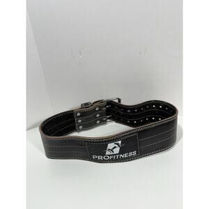 Pro Fitness Weight Lifting Workout Belt Black Leather Size Large? 48” Read**